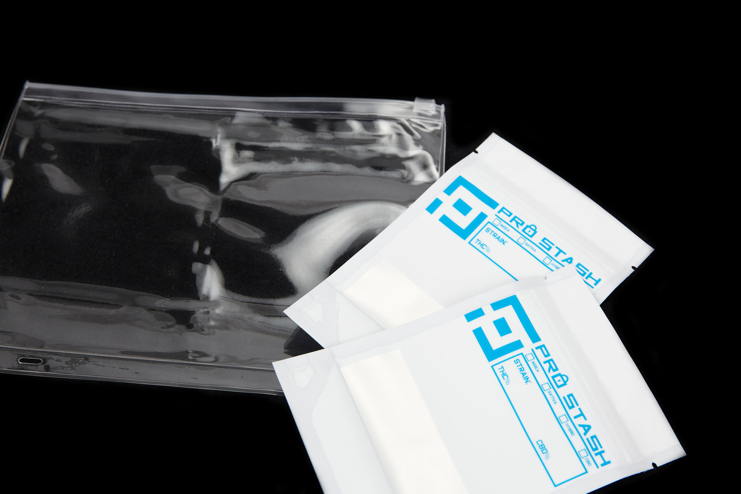 4 Pack Zippered Clear Pouch